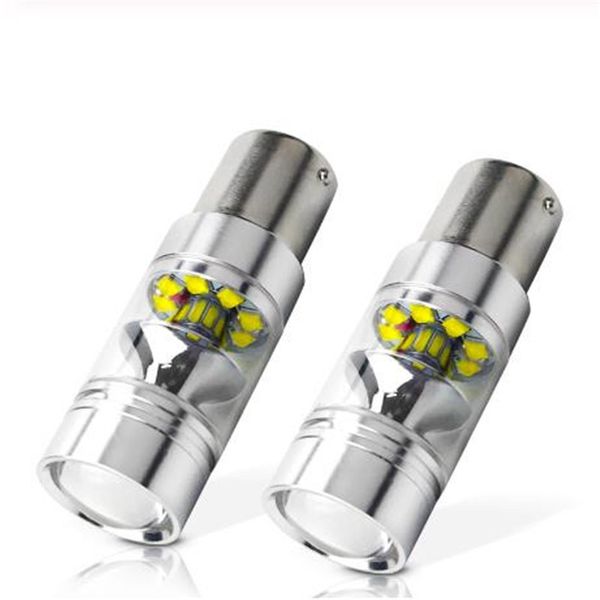 

2pcs high bright xbd 100w 1156 s25 p21w ba15s car reverse led bulbs backup light lamps turn signal drl daytime running lights