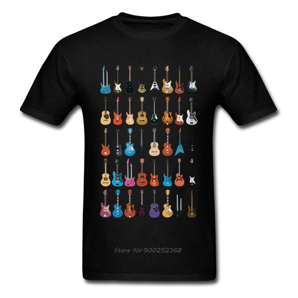 

love guitar t-shirt men different guitars t shirt music lover funny tshirt swag clothing custom summer coolest black streetwear
