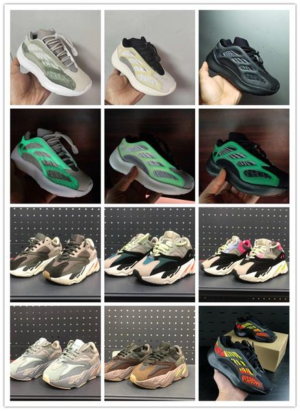 

2020 дизайнер дети идущие 700 v3 обувь kanye west wave runner 700s дети тренеры sply спорт кроссовки малышей размер обуви: 24-35, Black