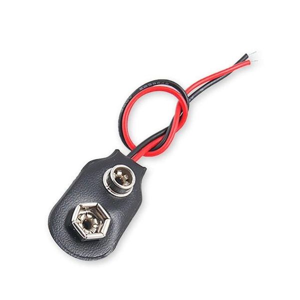 

battery storage boxes 10 pcs/lot new t type i type 9v battery snap connector clip with wire holder cable leads cord