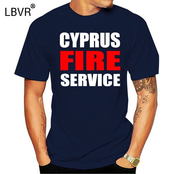 

new cyprus fire service fire department firefighter navy 2019 fashion new tees novelty o-neck 80s t shirts