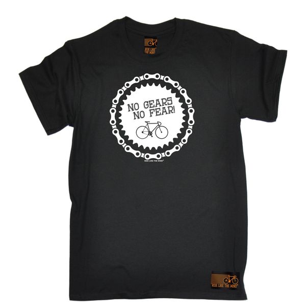 

нет gears no fear mens rltw футболка tee cyclinger велосипедист велосипедов день подарков летний новый мужчины хлопок футболка топ tee