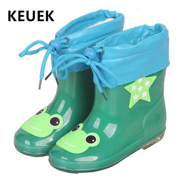 

hnew с плюшевой шерстью, теплый дождь сапоги весна осень зима для ребенка, детские нескользящие ботинки воды 043, Black