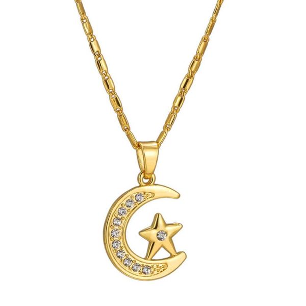 

women fashionable all match moon star pendant chain necklace jewelry accessories new fine engagement jewelry accessories girls, Silver