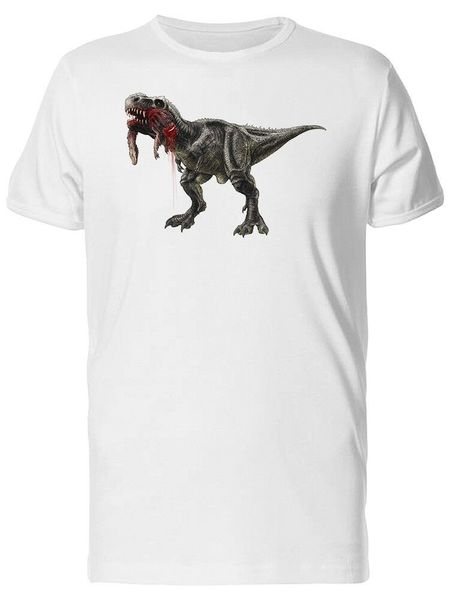 

t rex eating a strthiomimus men's t-shirt size s-3xl