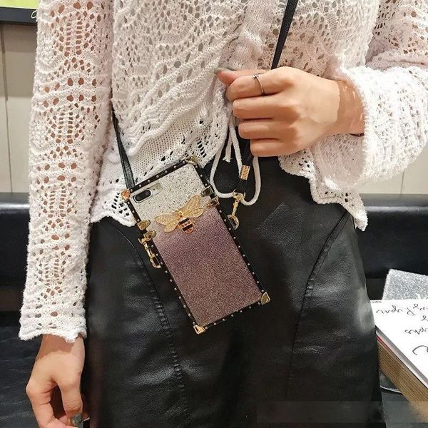 

metal diamond bee glitter phone cases iphone 11 case iphone 11 pro max case gradient color mobile designer iphone x case