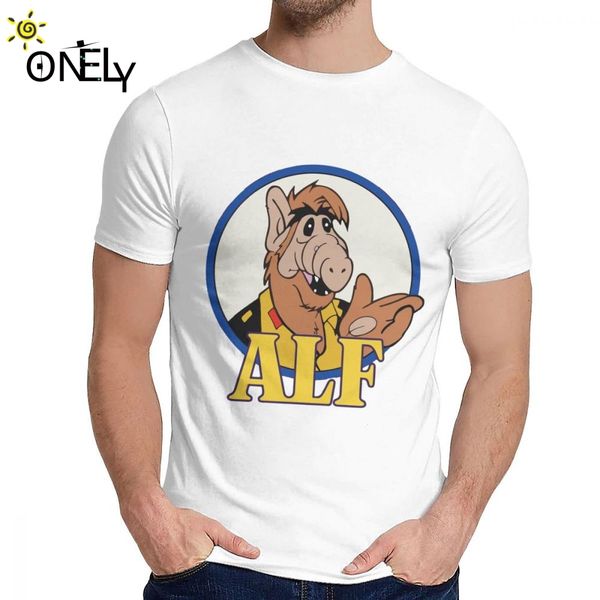 

man's t shirt alf tv show alien comedy 100% cotton fashion man's o-neck cartoon print short sleeve