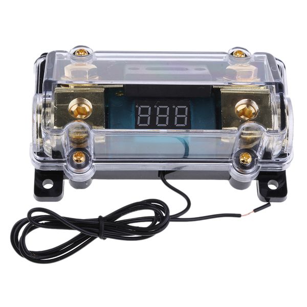 

universal 100a 1 way audio digital fuse holder block gold plate for car boat van professional