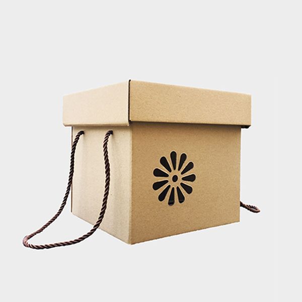 

litchi portable gift box universal fruit box hollow-out gift box 20x20x20cm