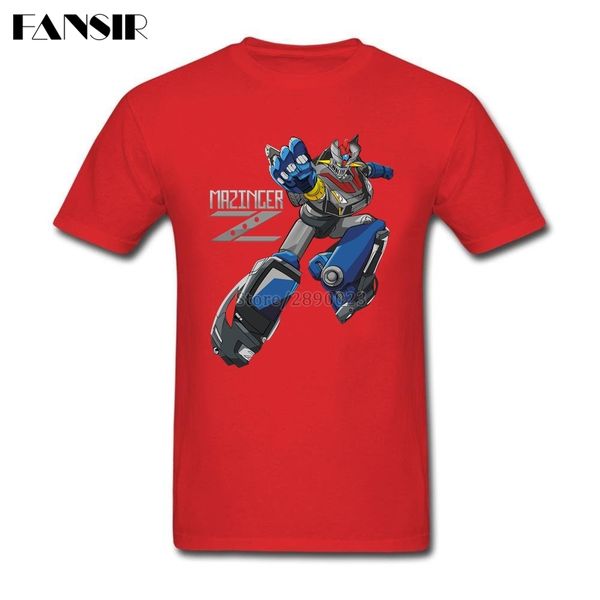

последние разработанный рубашка мужчины мужчины с коротким рукавом o шеи mazinger z2 аниме ребята лето тис мужчины tshirt
