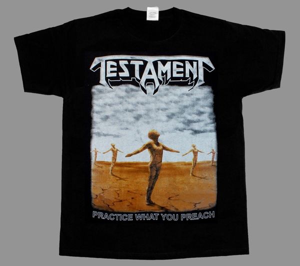 

testament practice what you preach'89 punk short - long sleeve new black t-shirt summer style t shirt hipster