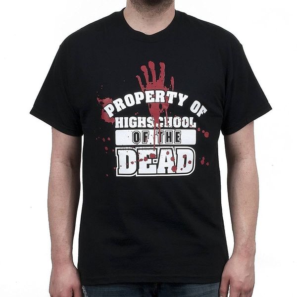 

high school of the dead property of h.o.t.d. men's t-shirt black summer fashion style