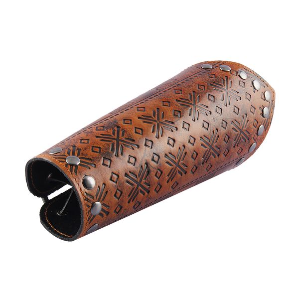 

handmade кожа pu arm guards средневековая узелок мужчины женщины наручи wristband, Golden;silver