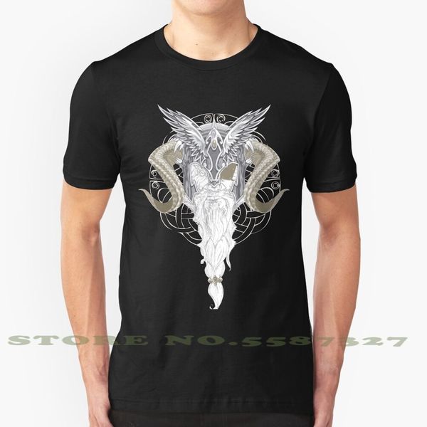 

асгарда всеотец черный белый tshirt мужчины женщины viking odin мифология asgard всеотец боги скандинавской