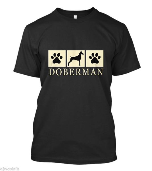 

interesting to print new doberman silhouette t shirt dog lover tee printed t shirt punk customize printed short sleeve tees
