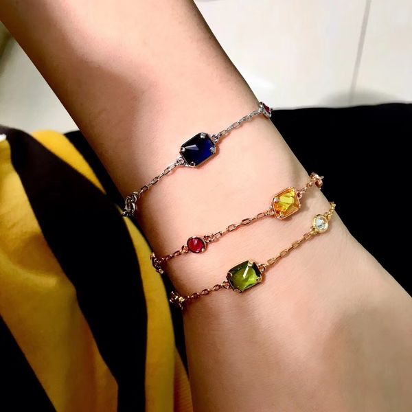 

Top brass material paris design bracelet with nature crystal decorate single bracelet 15.5+2.5cm charm bracelet for women and mother gift je