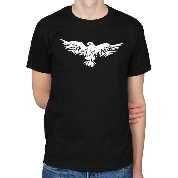 

spread eagle paper cut хищная птица shape art design t-shirt men's смешные harajuku футболки