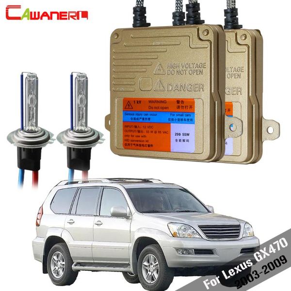 

cawanerl for gx470 2003-2009 55w error hid xenon kit canbus ballast bulb ac 3000k-8000k car headlight low beam