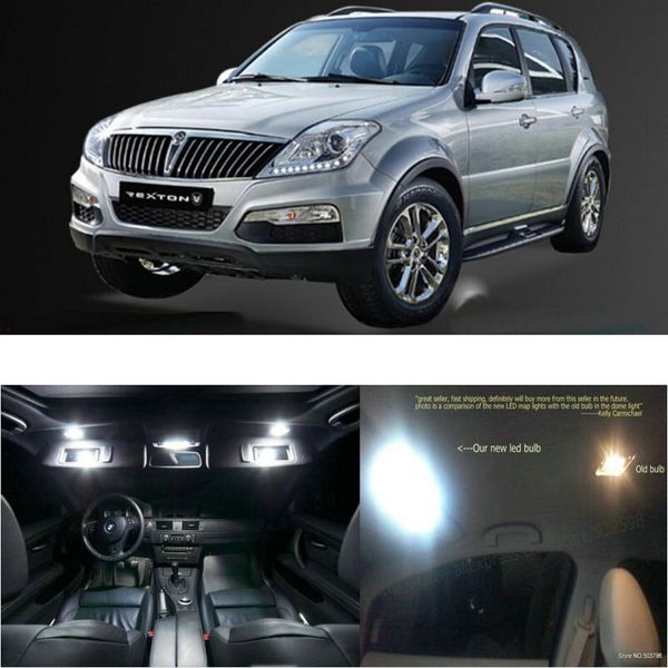 

led interior car lights for ssangyong rexton w room dome map reading foot door lamp error 10pc