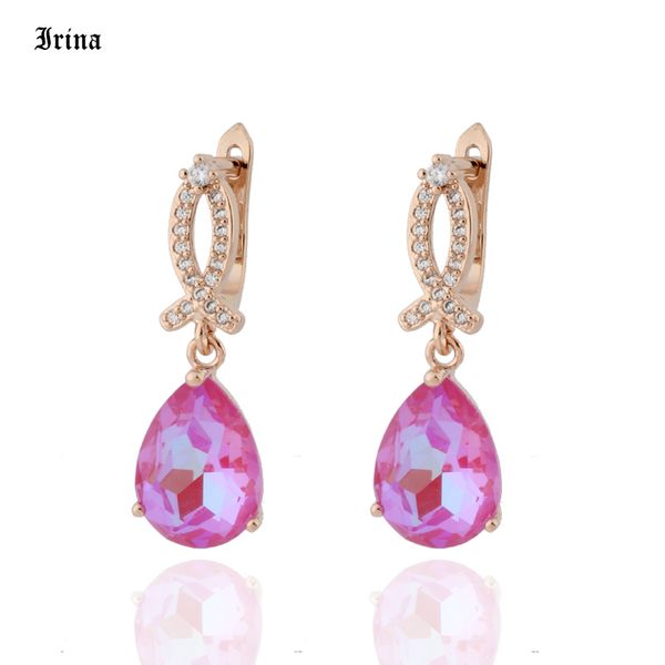 

dangle & chandelier fashion earrings luxury 9 color rose gold for women wedding engagement elegant korean jewelry, Silver