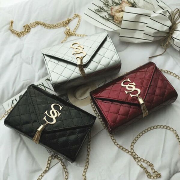 

New Fashion Tassels Shoulder PU Chain Handbag Leather For Women Ladies Handbags Summer Bag