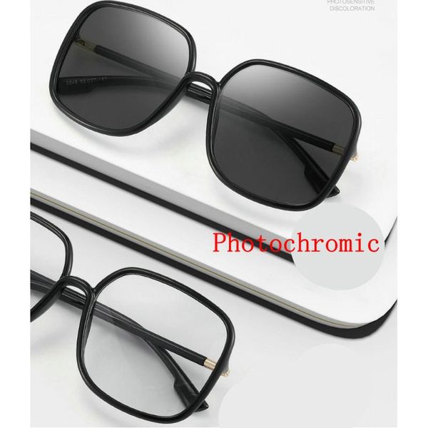 

2020 new finished cat sunglasses pchromic men women myopia eyeglasses frame with color lens sun glasses myopia eyewear nx, Silver