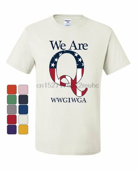 

we are q wwg1wga t-shirt stars and stripes qanon great awakening tee shirt