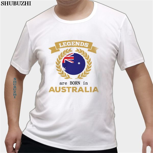 

t shirt идеи моды легенды родились в австралии crew neck коротким рукавом футболки для мужчин размер евро