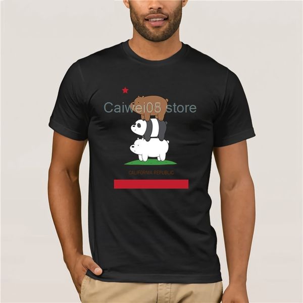 

summer fashion tshirt street short sleeve t-shirt cn we bare bears_1 for mans