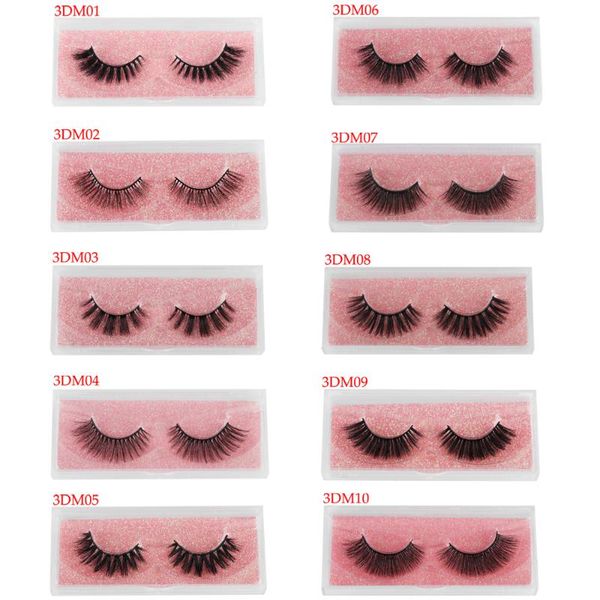 

1pair reusable 3d mink hair false eyelashes thick cross long lashes extension tools multilayer wispy daily makeup lashes