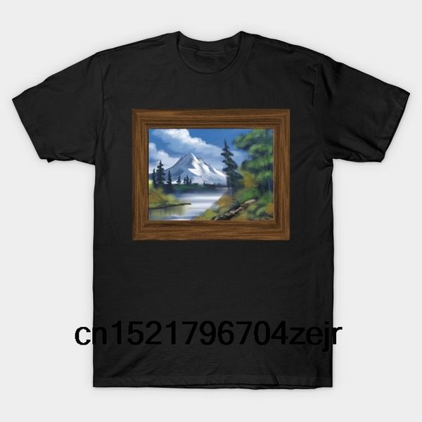 

men t shirt bob ross esque fashion funny t-shirt novelty tshirt women