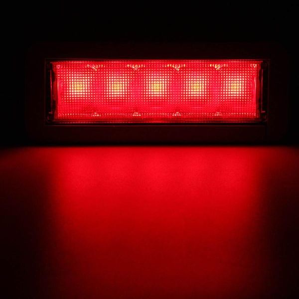 

1pcs led brake stail light car red 5led 12v rear high mount lever third 3rd car led light 0.5w plastic