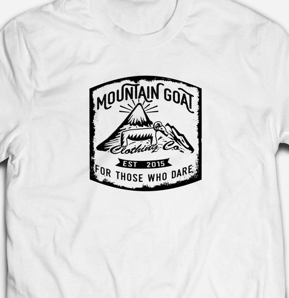 

mountain goat hiking camping explore adventure 100% cotton men's t-shirt men's 2019 summer short sleeves funny tee shirts