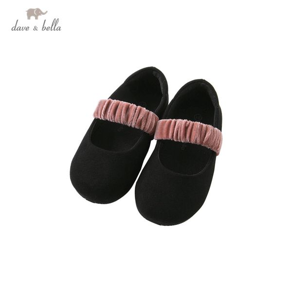 

db14718 dave bella autumn fashion baby girl leather shoes children girls brand shoes, Black;grey