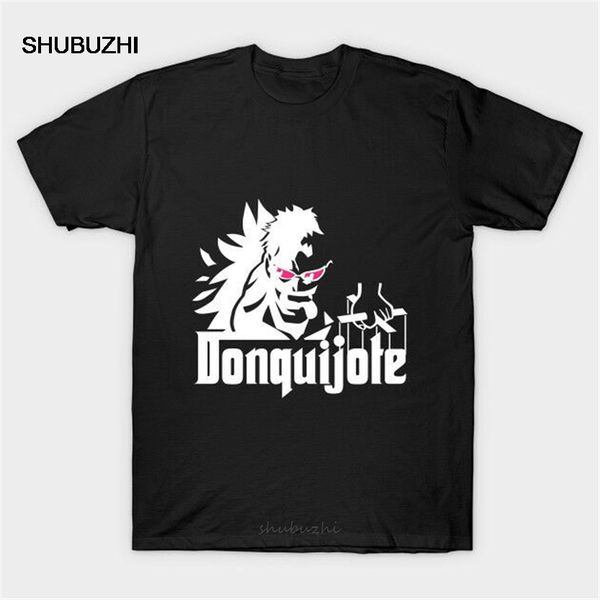 

don quijote donquixote doflamingo one piece the godfather parody black t-shirt loose fit tee shirt
