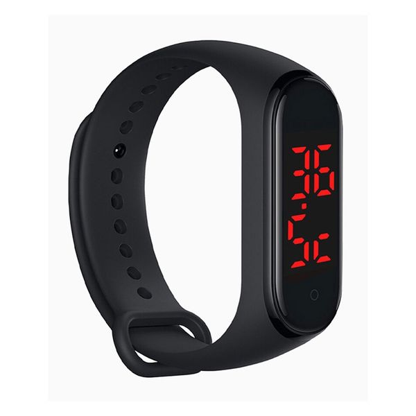 

v8 body temperature smart watch bracelet display clock time hours for men women kids tracker electronics wristband accessories