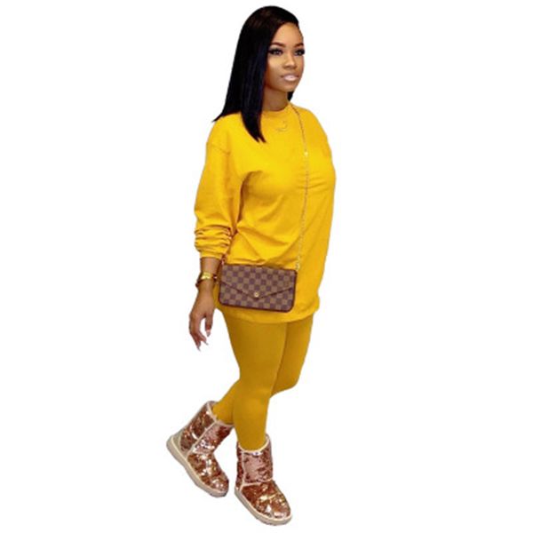

women two piece sets fashion trend mid waist long pants 2pcs candy color sports suits designer ladies casual two pieces outfit suits, Gray