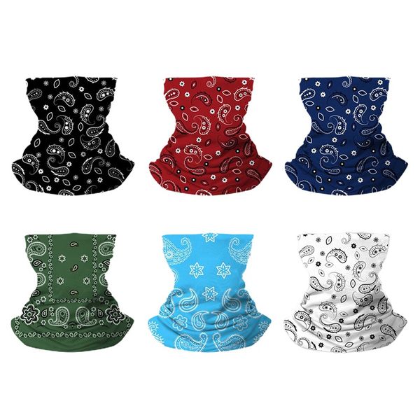 

hanging ear women men head face neck gaiter tube bandana scarf outdoor cycling accessories, Black