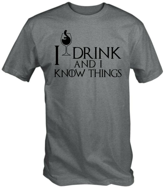 

i drink and i know things funny tyrion lannister thrones of game themed t shirt new men summer casual design t shirt