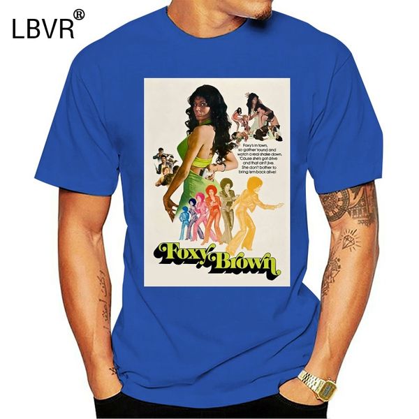 

foxy brown v1 movie poster 1974 t shirt white natural all sizes s to 4xl