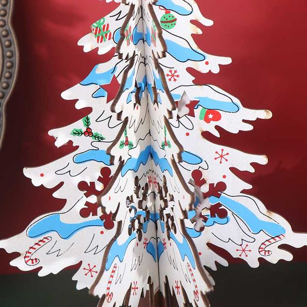 

1 x mini christmas color painted christmas tree deskdiy wooden