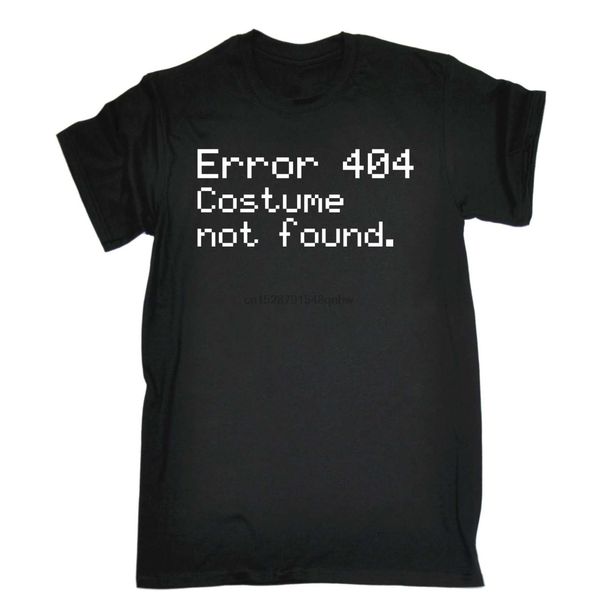 

mens error 404 costume not found funny joke halloween geek nerd it t shirt men t shirt fashion letter printing 032528