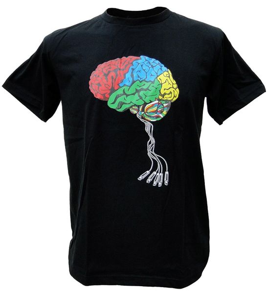

brain usb thrumb drive digital it novelty t-shirt
