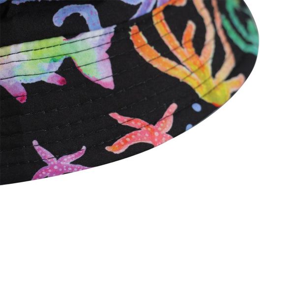 

summer foxmother ocean cooling sun beach women pattern new hats fisherman cap starfish fish bucket mens tbdyb pingtoy, Black;white