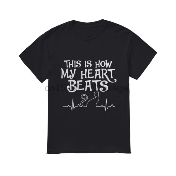 

fashion men t shirt my heart cats shirt 100% cotton