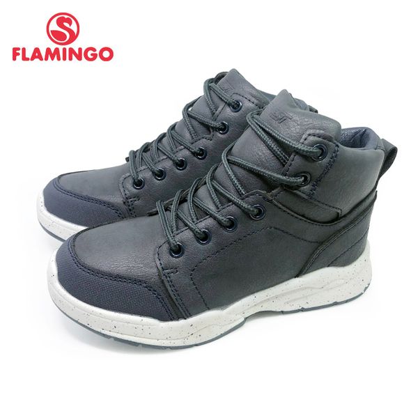 

flamingo autumn keep warm non-slip arch health children' shoes for kids boys with flats size 31-36 sneakers shoes 202b-z11-2096, Black;grey