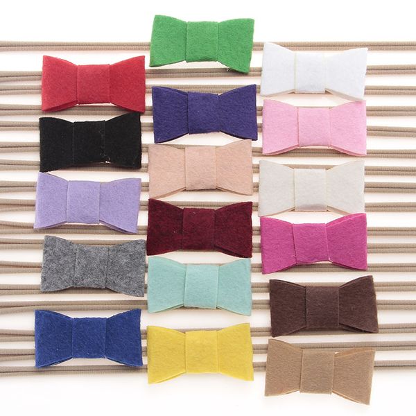 

17 colors baby girls headbands big bow felt fabric bowknot headbands children kids nylon hair accessories headwear kha99, Slivery;white