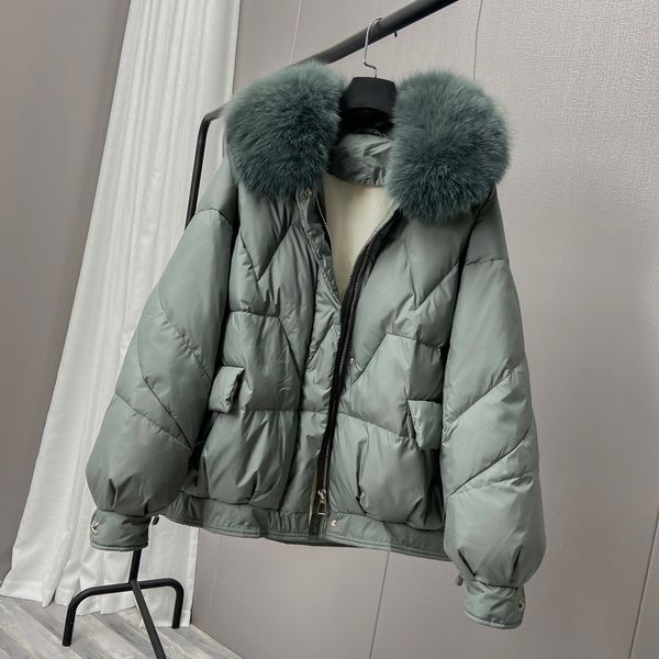 

2020 women's down jacket winter coat women clothes fur collar fashion korean loose puffer jacket womens jackets, Black