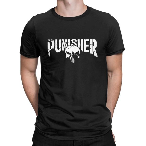 

men's t-shirts the punisher humorous cotton tee shirt short sleeve skull t shirt crew neck clothes graphic 4xl 5xl plus size