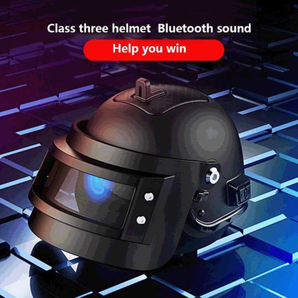 

mini speakers bluetooth audio creative gift three-level helmet 98k small steel cannon subwoofer metal wireless speaker